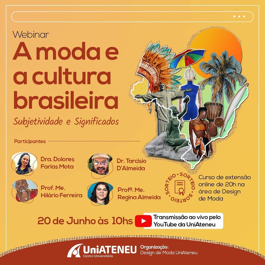 Curso de Design de Moda da UniAteneu promove webinar sobre Moda e Cultura Brasileira