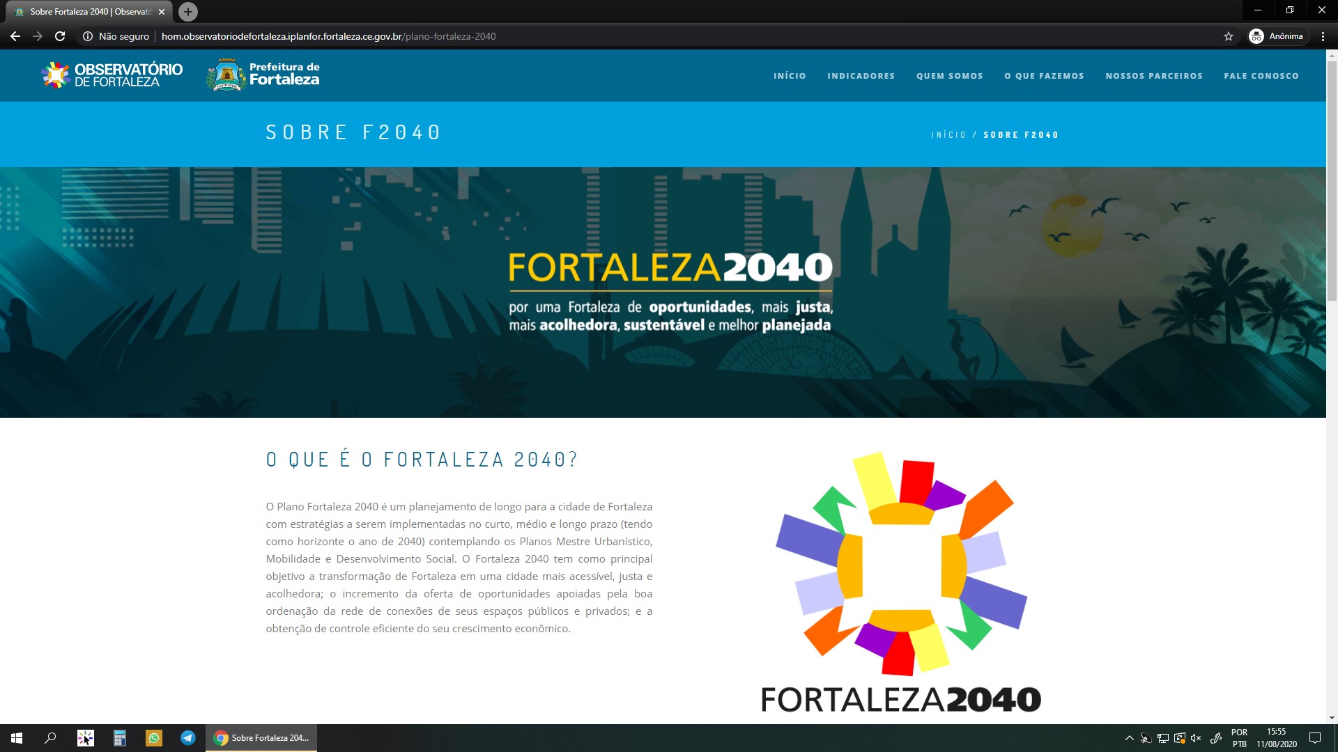 Iplanfor lança nesta quinta-feira (13) nova ferramenta de pesquisa: a Plataforma de Indicadores Fortaleza 2040