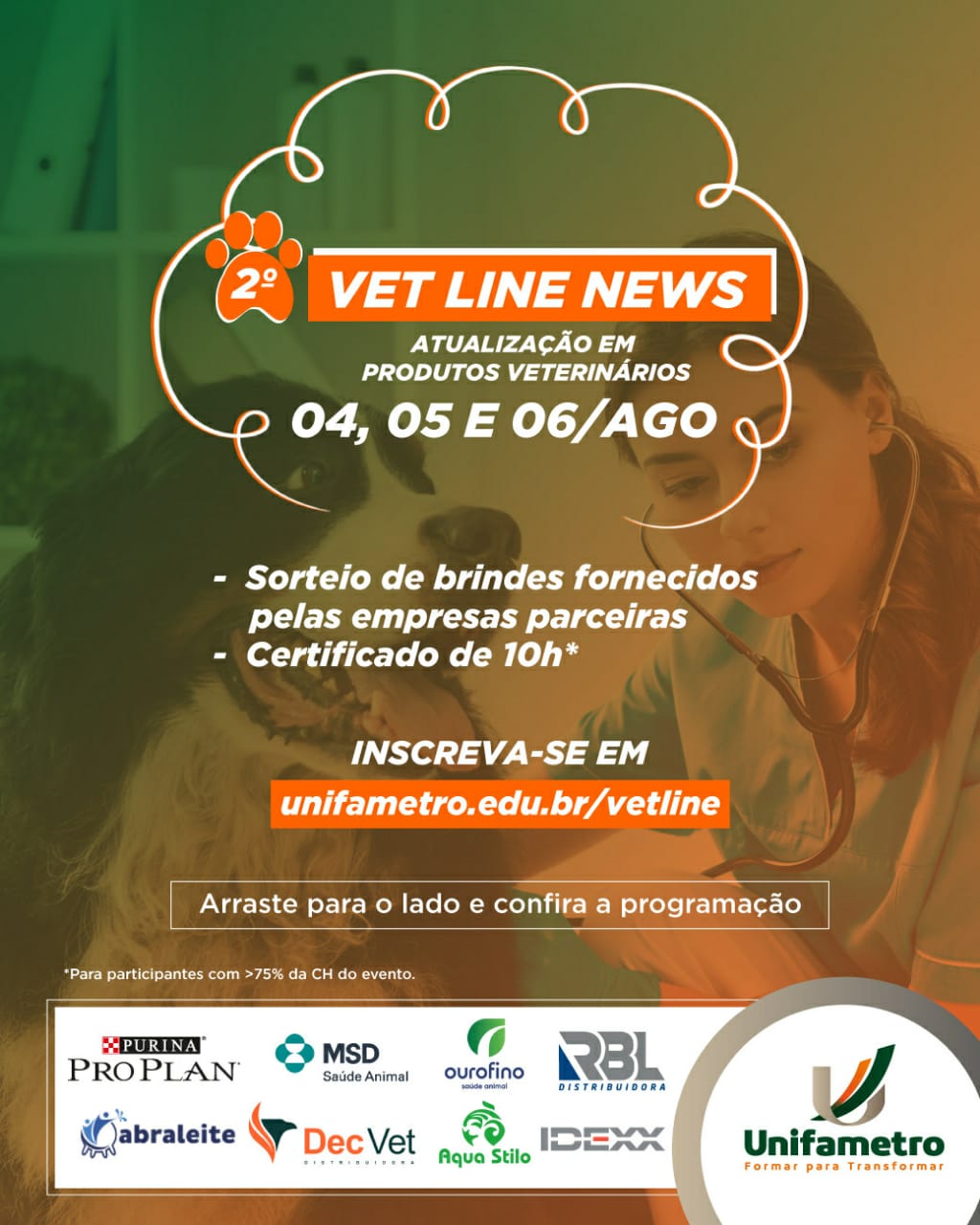 [VET LINE NEWS] Unifametro realiza evento virtual solidário de Medicina Veterinária