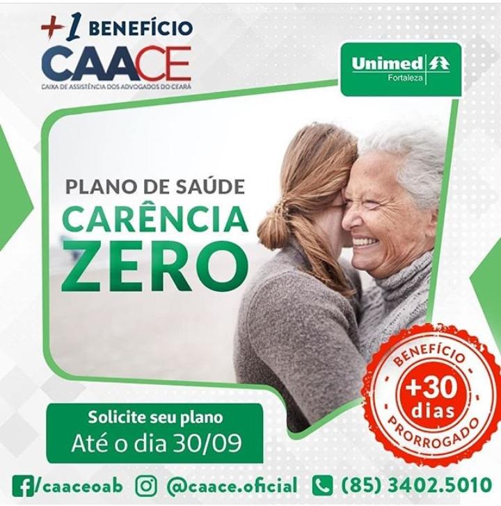 Parceria CAACE e Unimed: Carência zero em planos de saúde é estendida até dia 30 de setembro