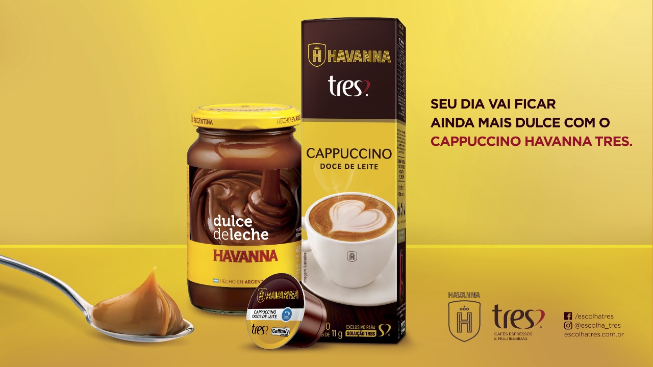 Havanna e TRES se unem para criação de cápsula de Cappuccino Doce de Leite