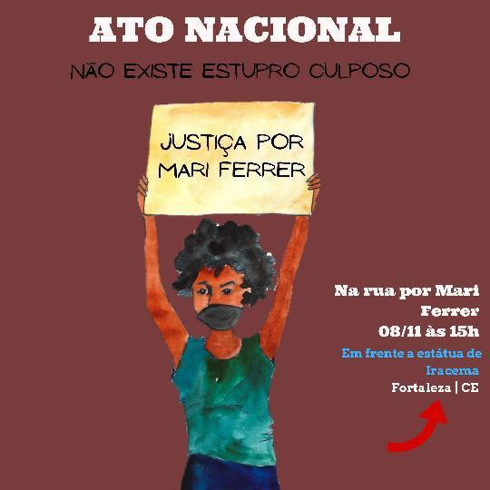 Movimento nacional #JustiçaporMariFerrer terá ato neste domingo (8), em Fortaleza