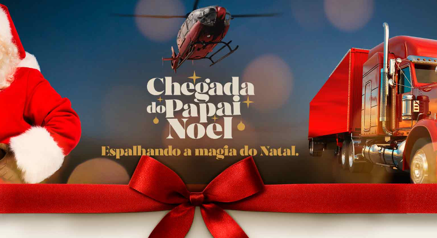 Tradicional celebração natalina do Shopping Iguatemi leva Papai Noel para um passeio pelo céu e pelas ruas de Fortaleza no dia 8 de novembro