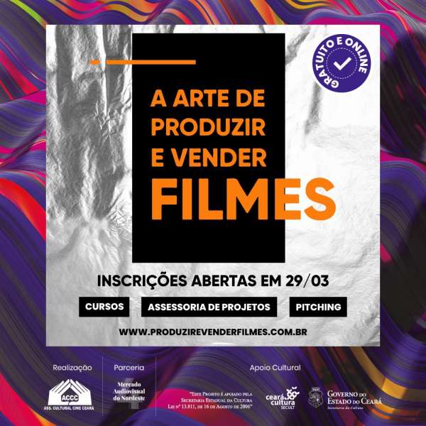 Associação Cultural Cine Ceará oferta curso gratuito e online de cinema