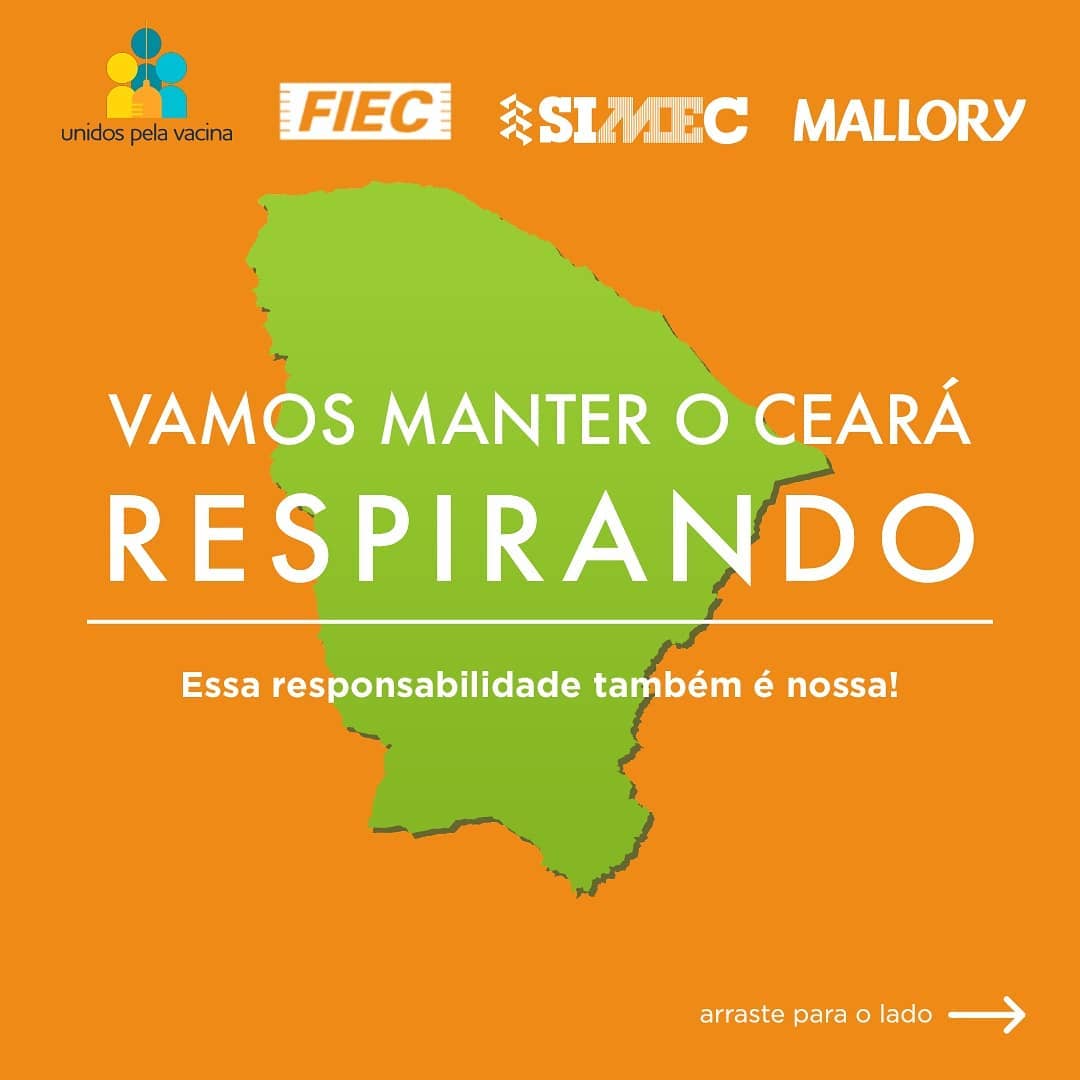 Mallory endossa mais uma campanha para doação de cilindros para hospitais do Ceará