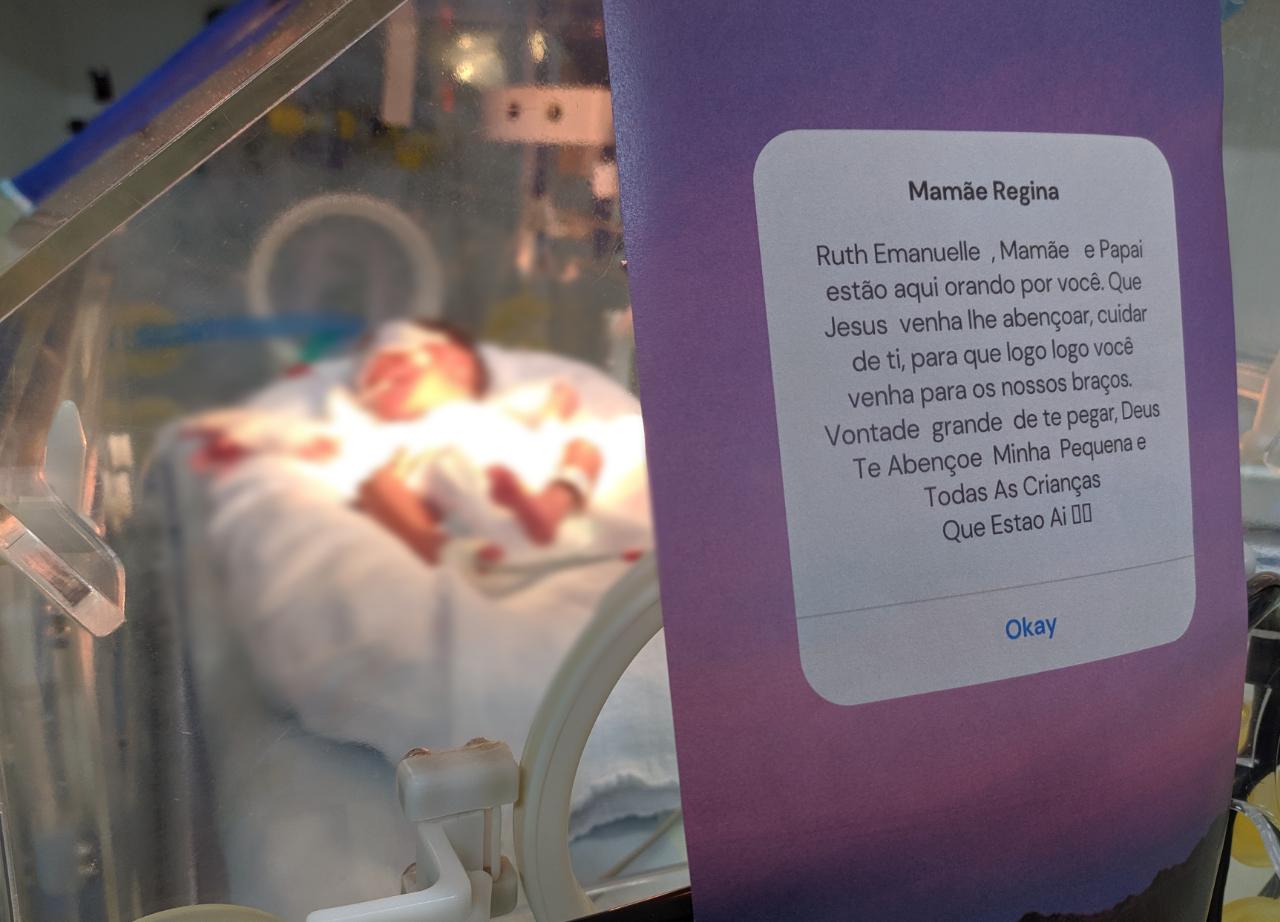 Correio do Bebê: equipe do Hias lê mensagens de familiares para recém-nascidos internados