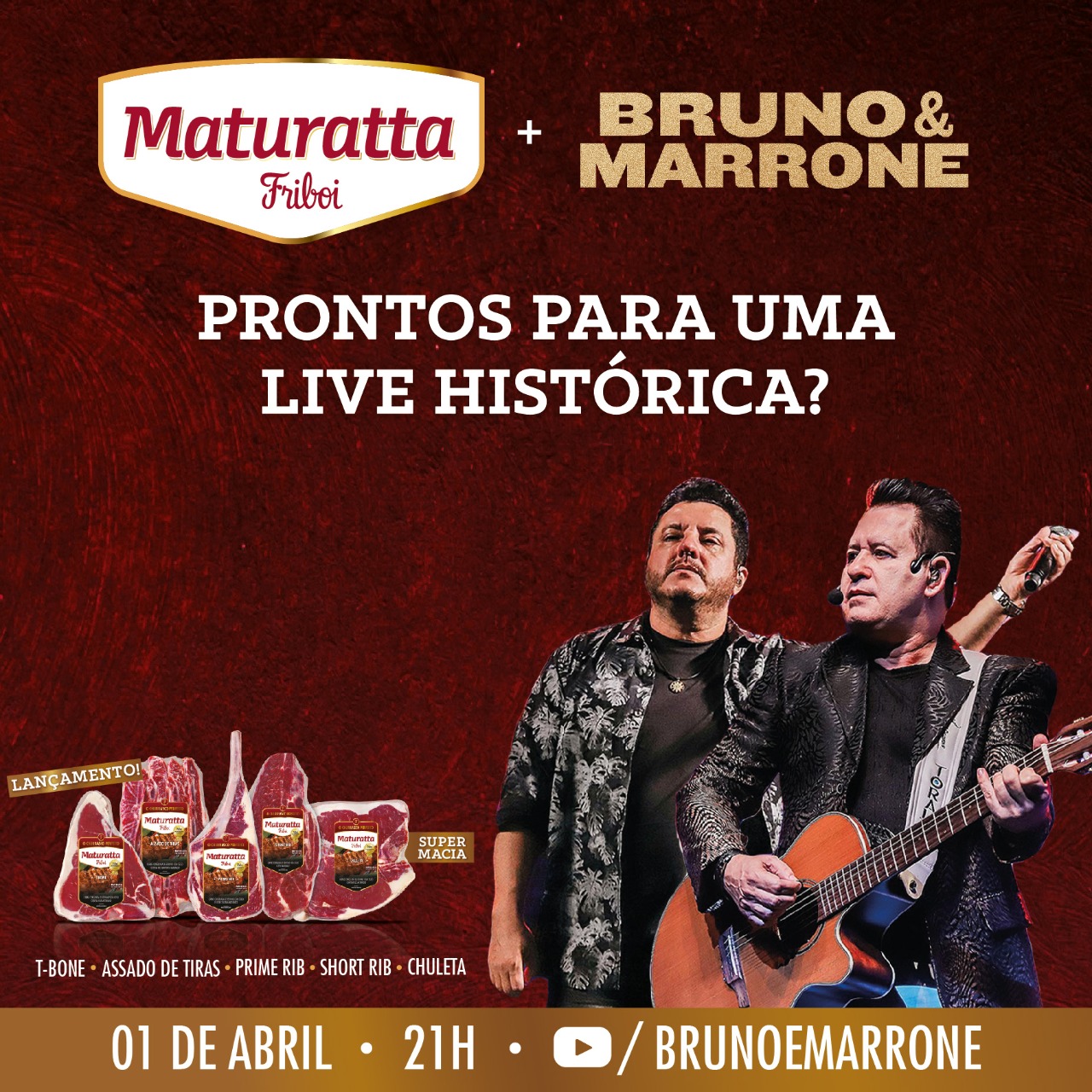 Maturatta Friboi patrocina 1ª live do ano da dupla Bruno & Marrone