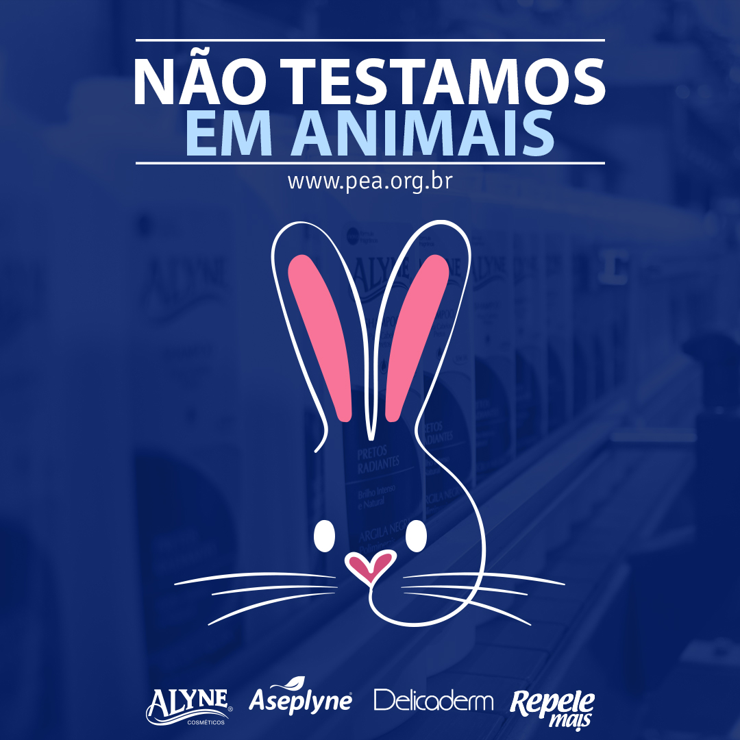 Grupo Alyne Cosméticos recebe selo PEA, que certifica que a empresa não testa em animais