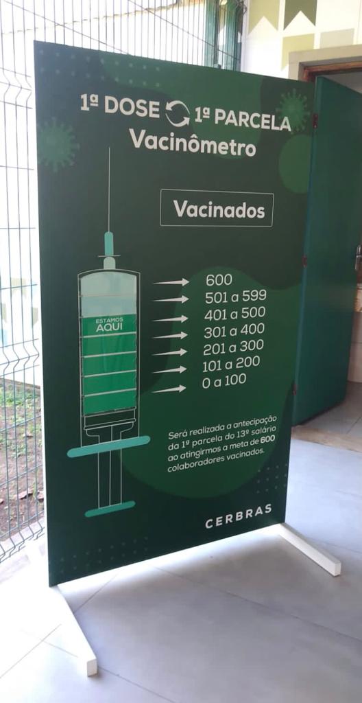 Cerbras lança programa de incentivo à vacinação dos colaboradores com antecipação da primeira parcela do 13º salário