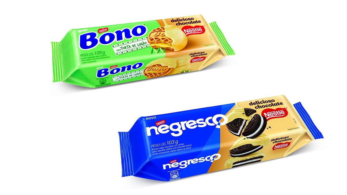 Nestlé traz mais novidades para o mundo de Biscoitos: cobertura de chocolate branco e o delicioso sabor Meio Amargo