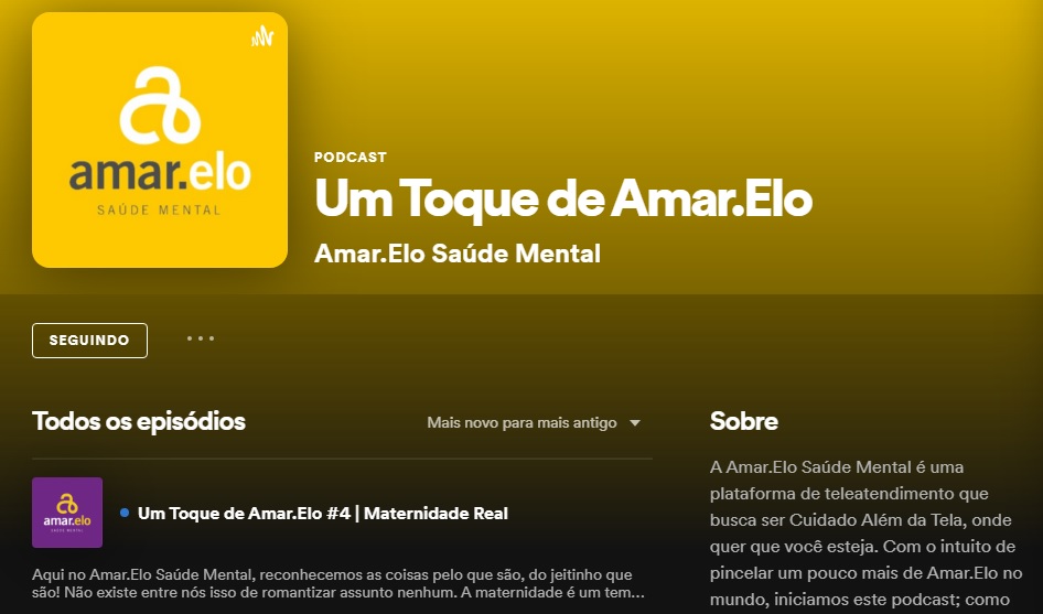 Startup Amar.Elo divulga série de podcasts sobre saúde mental