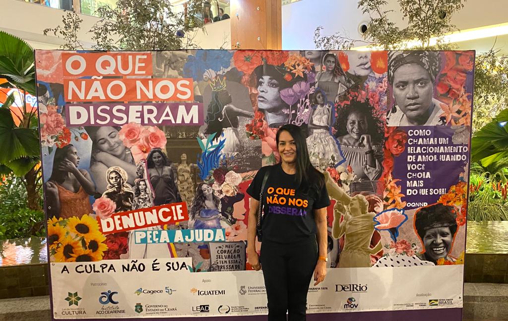 Instituto Aço Cearense marcou presença no lançamento da exposição “O que não nos disseram”, que retrata mulheres que romperam com o ciclo da violência doméstica