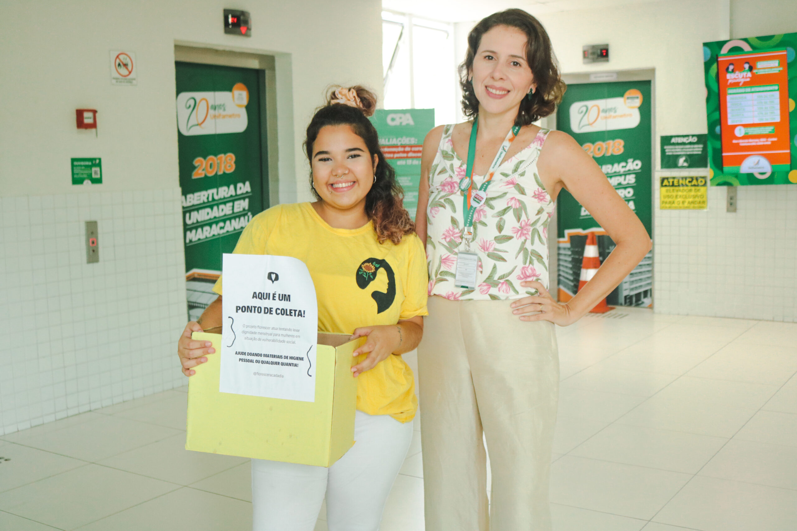 Pobreza Menstrual: Estudante da Unifametro instala pontos de coleta de itens de higiene na instituição