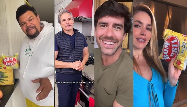 Nova campanha da Bombril some com Babu Santana, Edson Celulari, Marcos Pitombo e Monique Alfradique das redes sociais