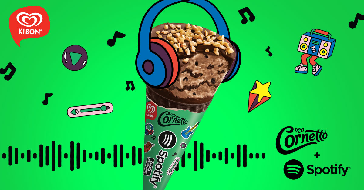 Dê um play nesse sabor: Cornetto e Spotify anunciam parceria inédita com lançamento de sorvete exclusivo 