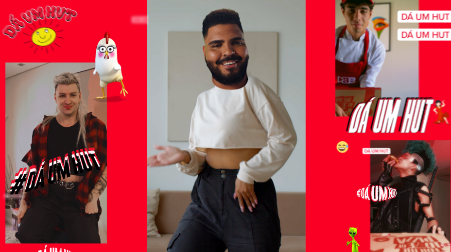 Pizza Hut ‘Dá um Hut’ no TikTok e convida consumidores a participarem da nova fase de sua campanha