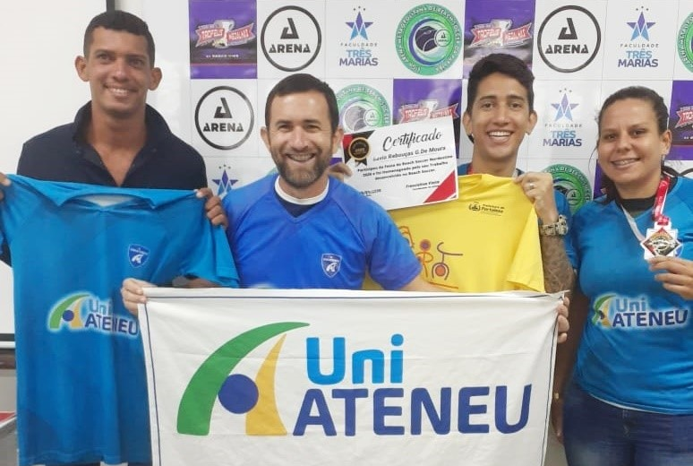 Atletas UniAteneu de beach soccer se destacam no cenário regional e recebem homenagem na Paraíba