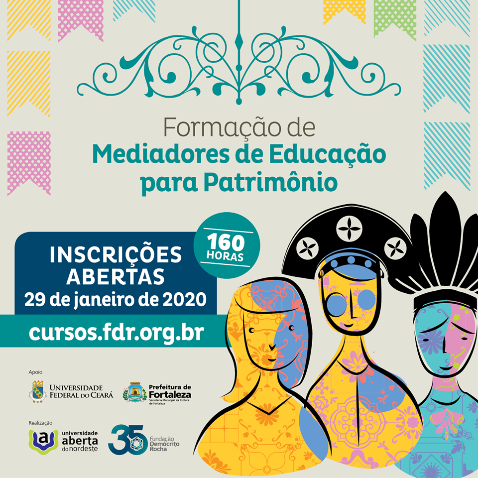 Inscrições abertas e gratuitas para curso de extensão de Formação de Mediadores de Educação para Patrimônio