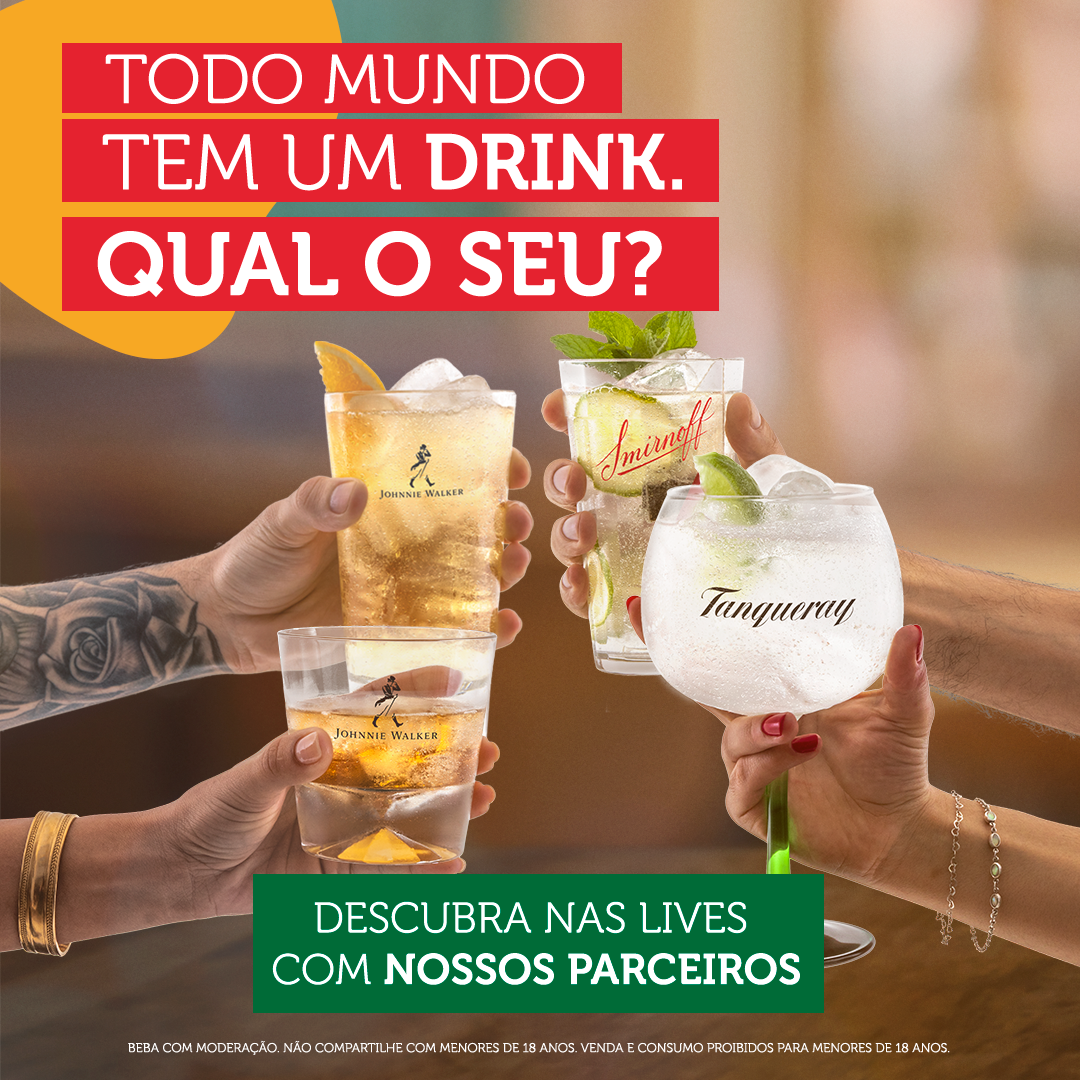 Diageo ensina a fazer drinks especiais em casa durante masterclasses exclusivas no Instagram