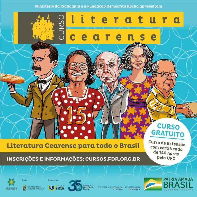 Inscrições abertas e gratuitas para o curso Literatura Cearense