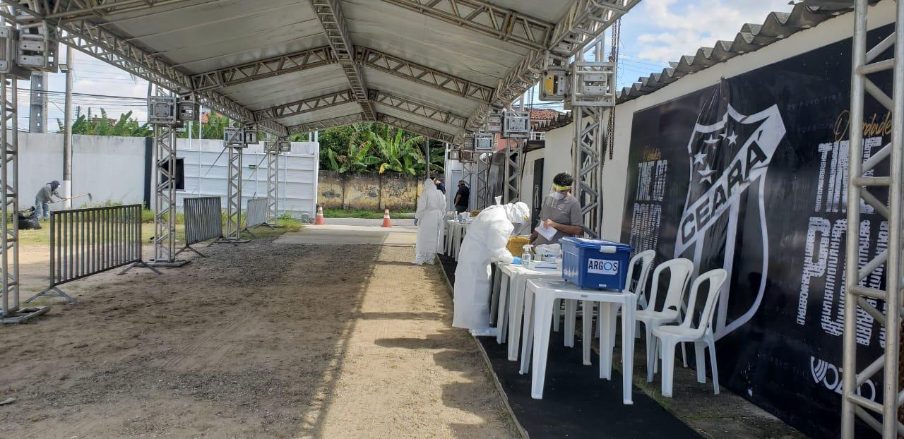 Laboratório Argos realiza segunda etapa de testes de Covid-19 na equipe do Ceará Sporting Clube