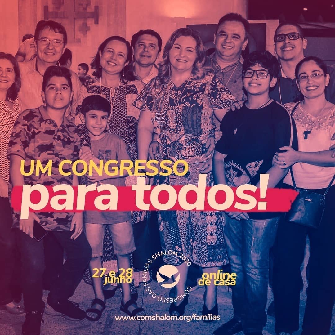 Congresso das Famílias Shalom acontecerá online neste final de semana