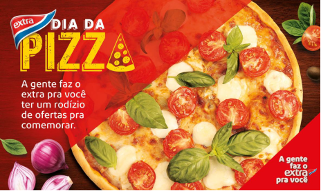 Extra entra no clima do Dia Internacional da Pizza com ofertas e combos especiais