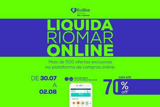 Liquidação Online RioMar Fortaleza oferta cerca de mil produtos até domingo