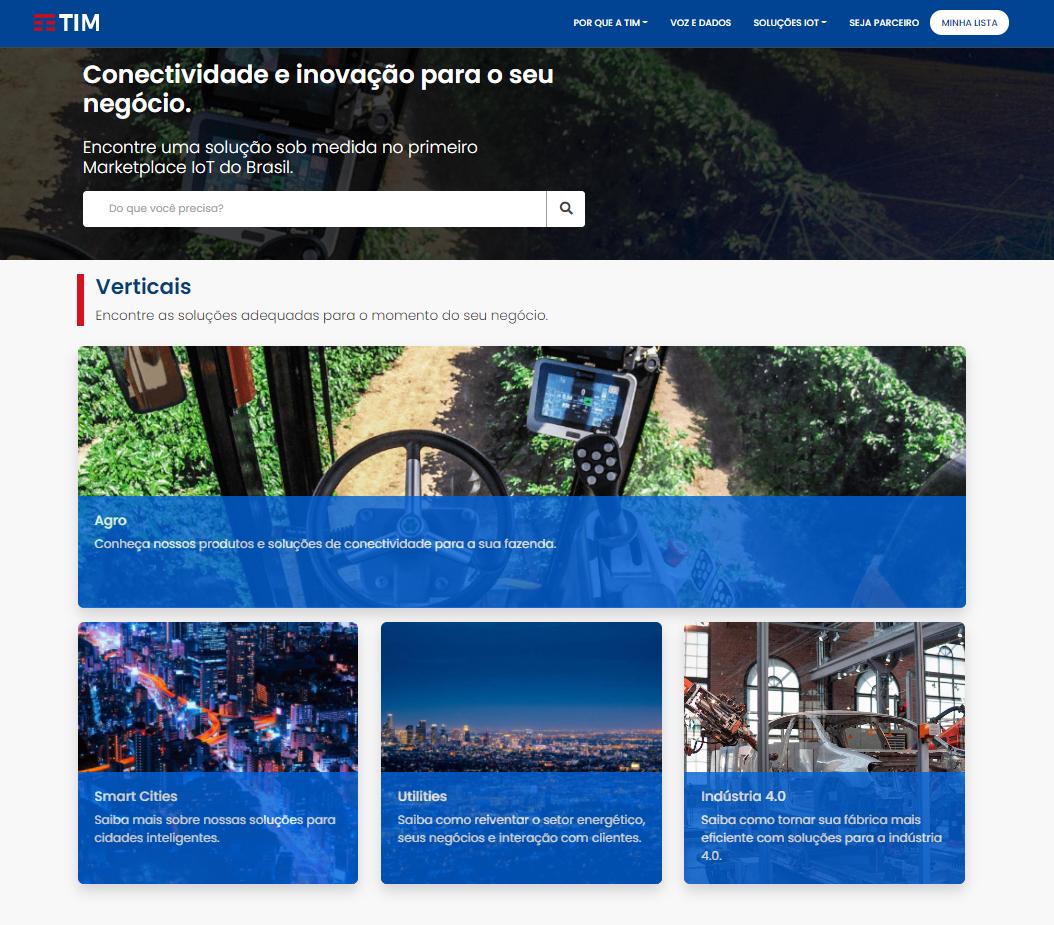 TIM lança primeiro Marketplace com soluções IoT do Brasil