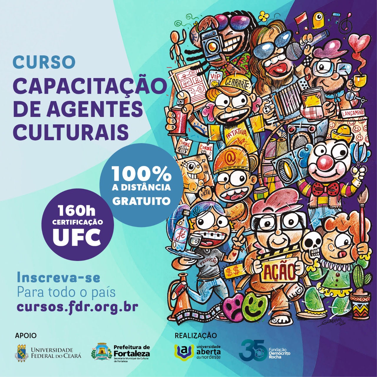 Inscrições abertas e gratuitas para curso de capacitação de agentes culturais