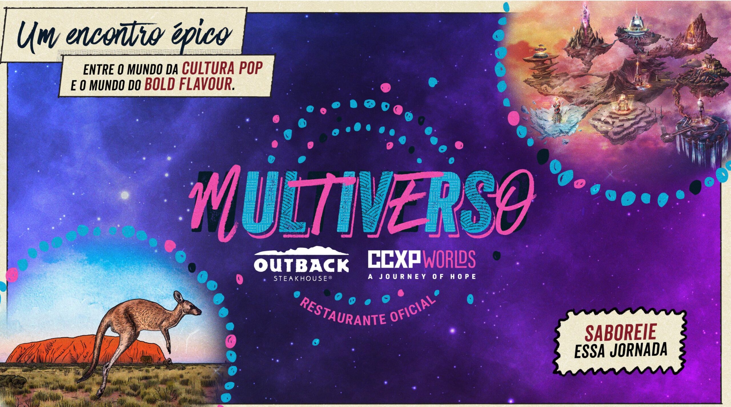 Outback Steakhouse marca presença na CCXP Worlds com uma HQ inédita, digital, ao vivo e 100% interativa