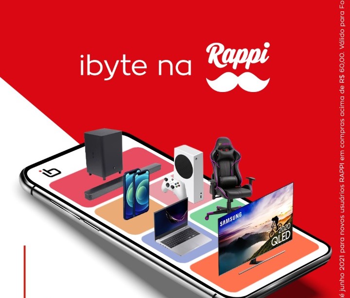 Produtos ibyte chegam à plataforma de delivery Rappi com descontos exclusivos em Fortaleza