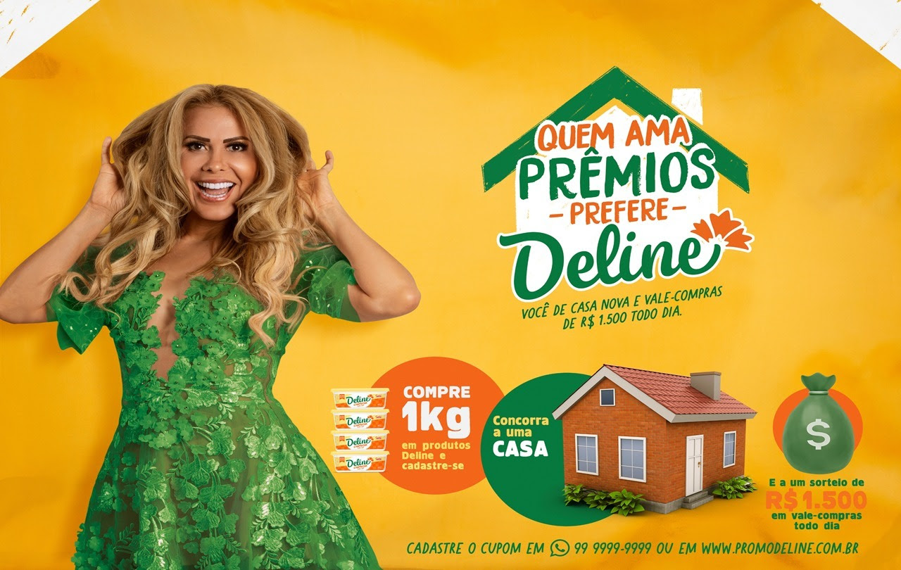 Deline sorteia casa e premia consumidores com mais de R$ 130 mil em ação com cantora Joelma