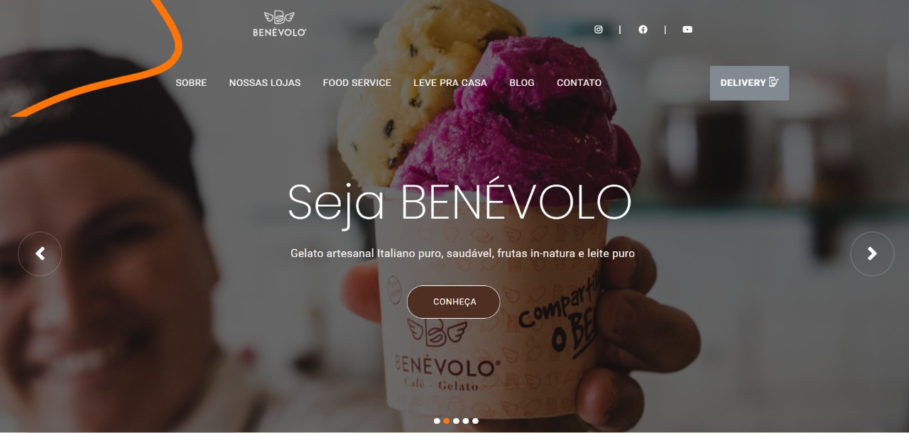 Benévolo Cafe Gelato e Boulangerie lança novo portal