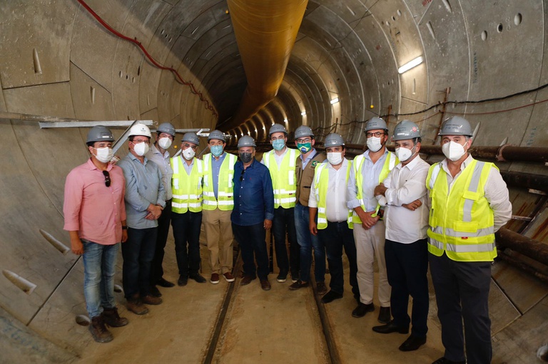 Ministro do Desenvolvimento visita obra do metrô e reforça compromisso do Governo Federal em não deixar obras paradas