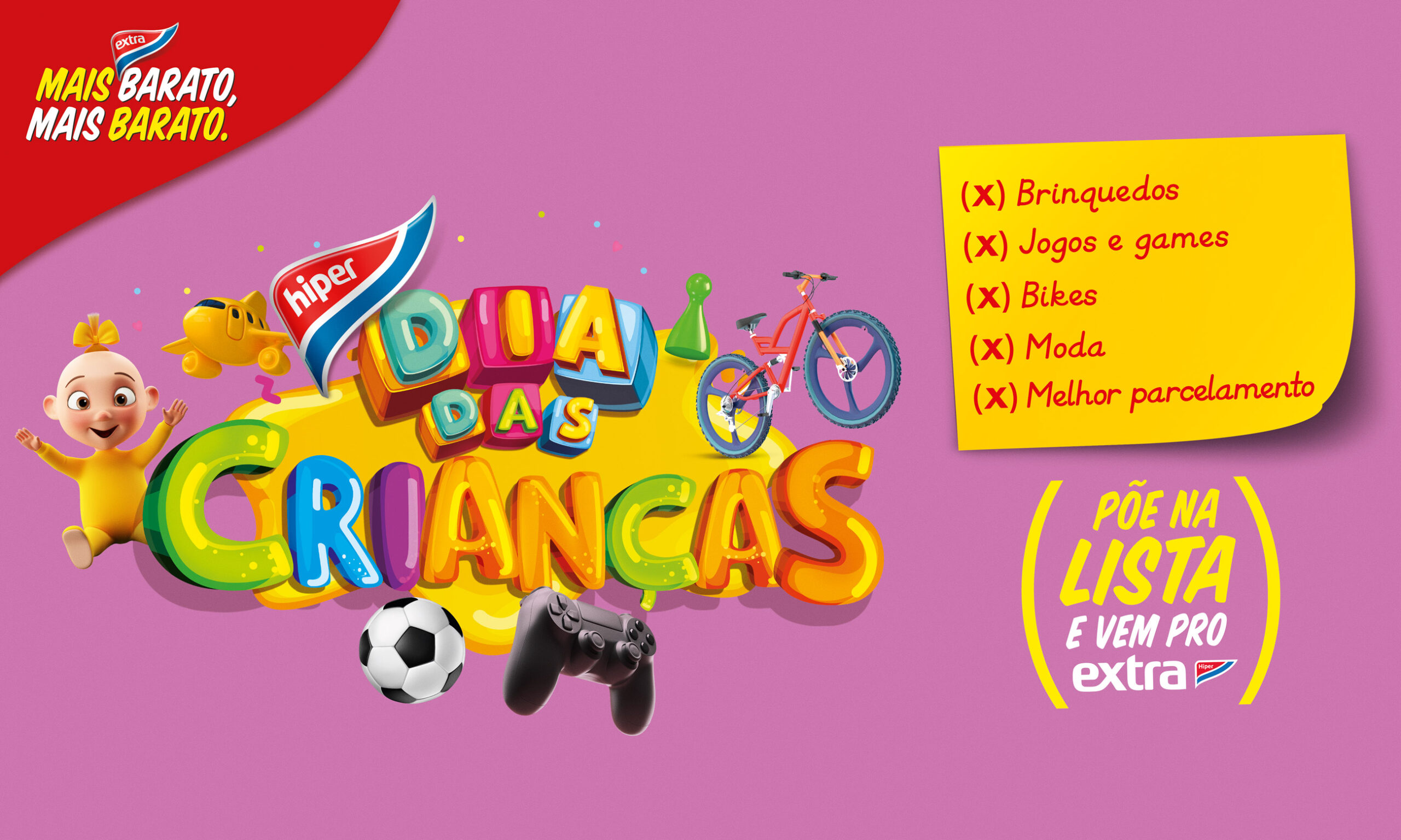 Extra tem ofertas especiais para celebrar o Dia das Crianças