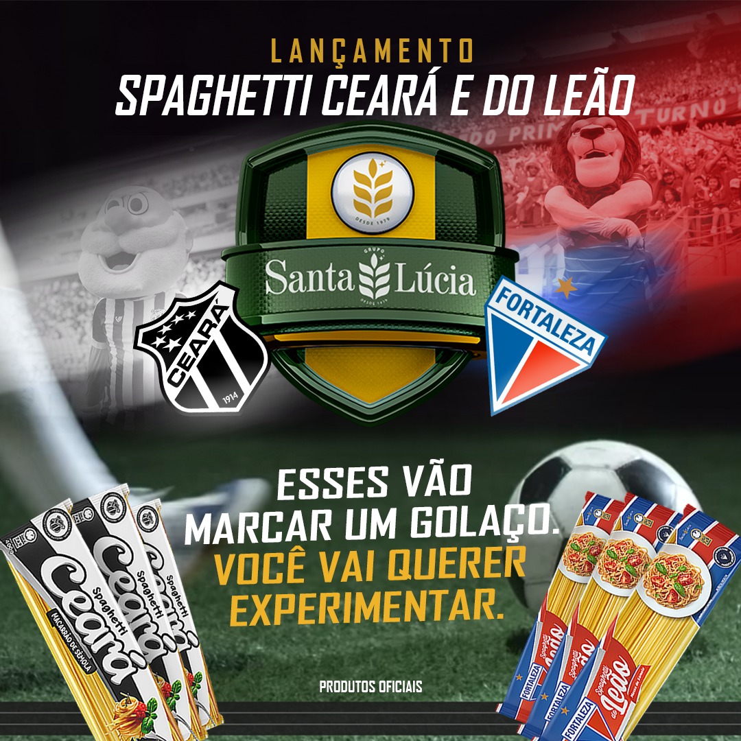 Grupo SL fecha parceria com clubes e Ceará e Fortaleza passam a ter macarrão com suas marcas