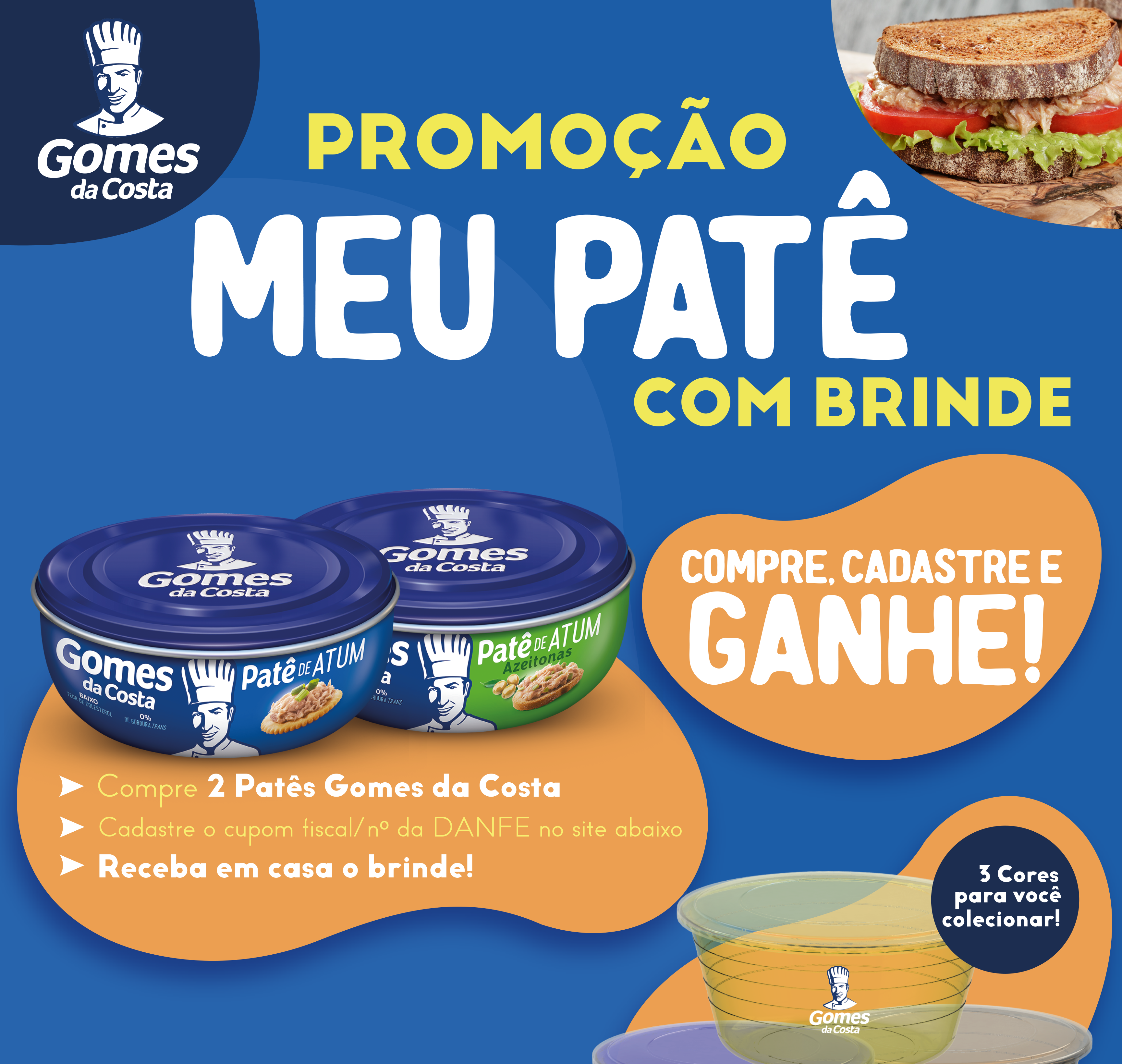 Promoção “Meu patê com brinde Gomes da Costa” presenteia com utensílios colecionáveis