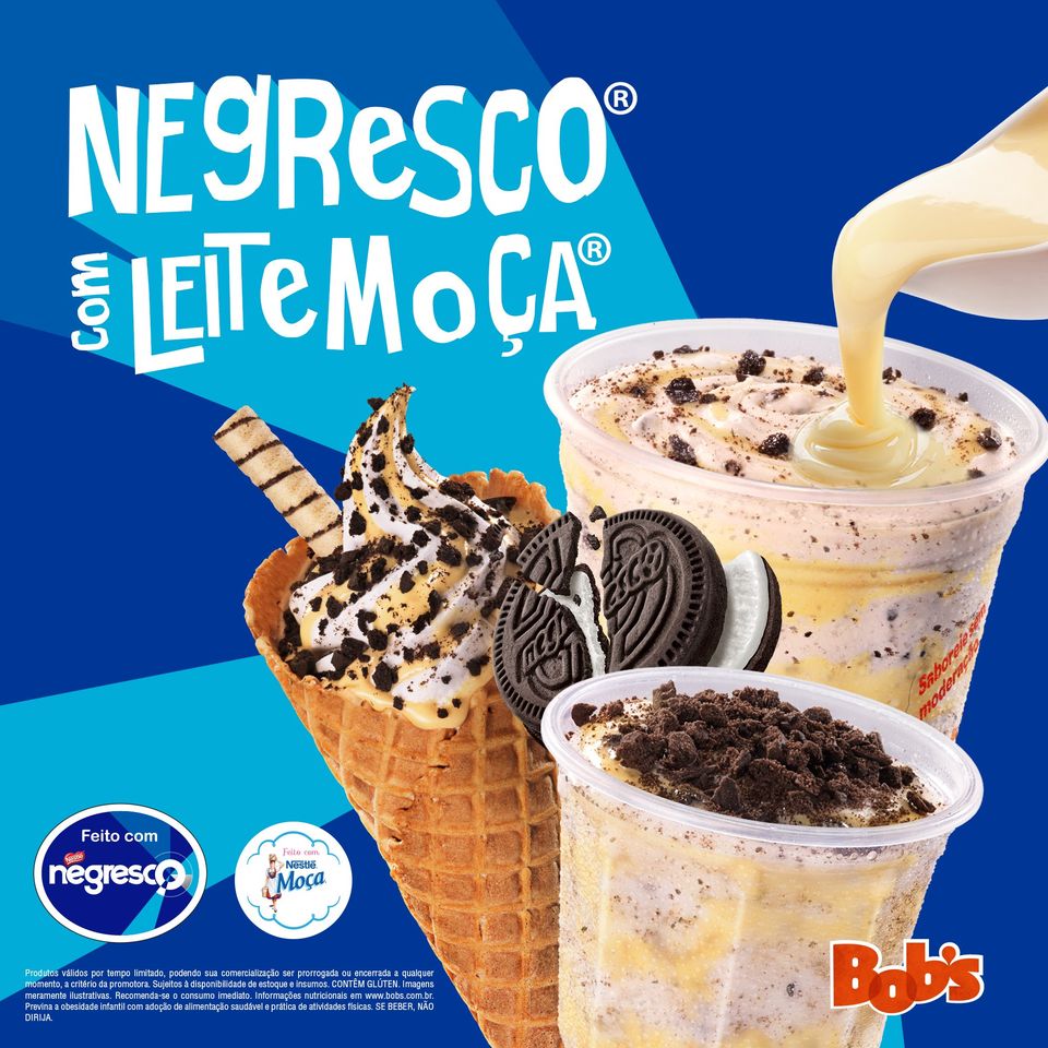 Bob’s lança Milk Shake de Negresco® com Leite Moça® no Rock in Rio Brasil 2022 