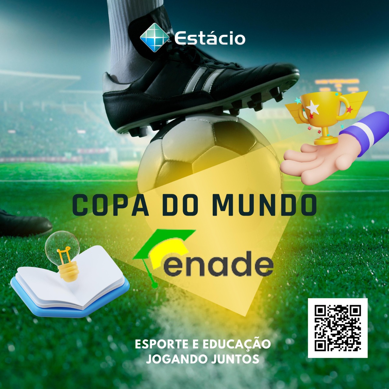 Estácio Ceará promove Copa do Mundo Enade e arrecada doações para instituição de caridade