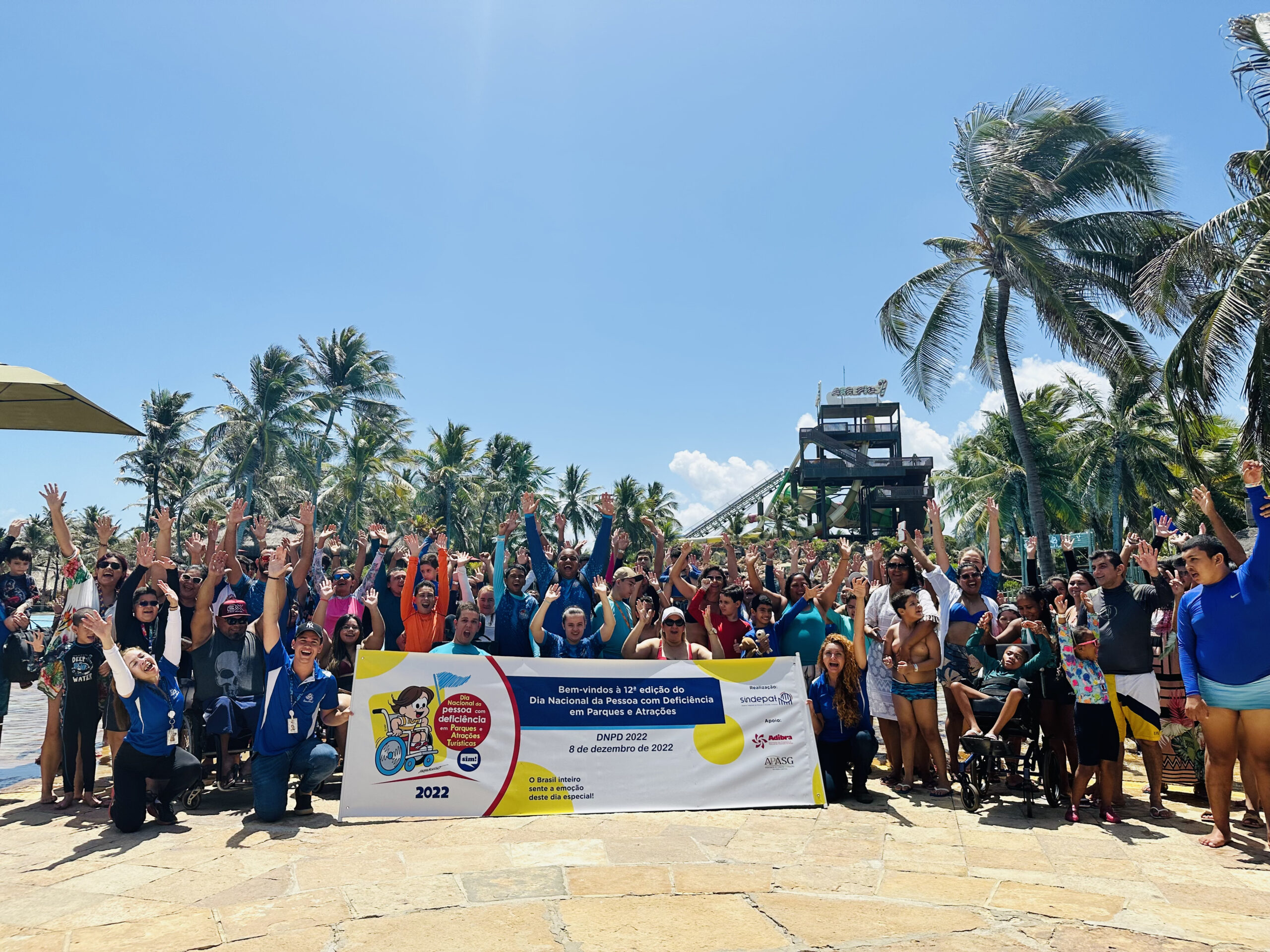 Beach Park recebe 200 crianças, jovens e seus acompanhantes em comemoração ao Dia Nacional da Pessoa com Deficiência 2022 (DNPD)