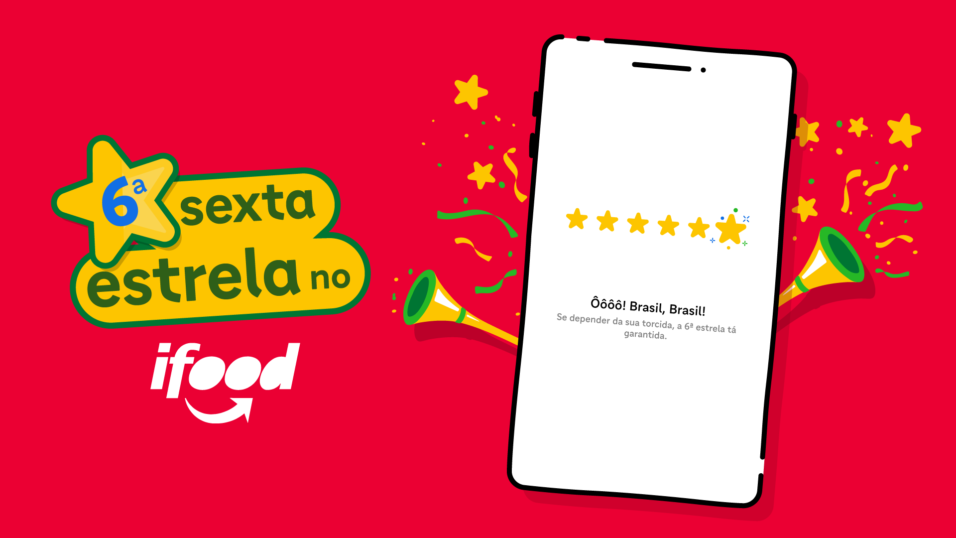 iFood libera sexta estrela na avaliação de pedidos na torcida rumo ao hexa