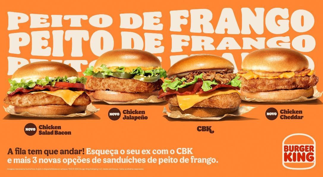 Burger King® reforça menu de sanduíches de frango com três lançamentos