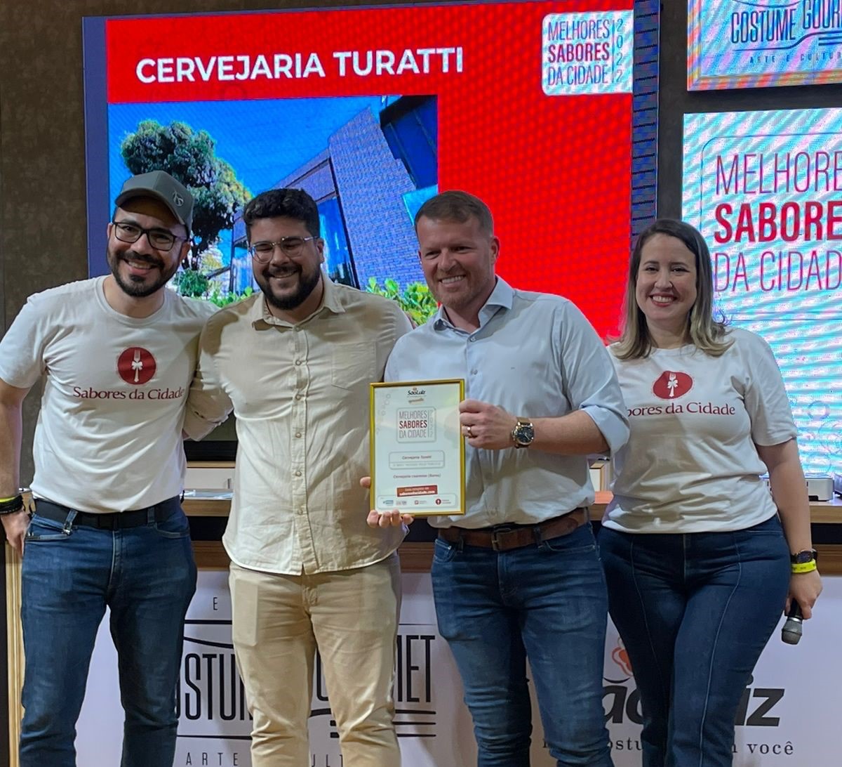 Cervejaria Turatti ganha mais uma premiação especializada na crítica gastronômica