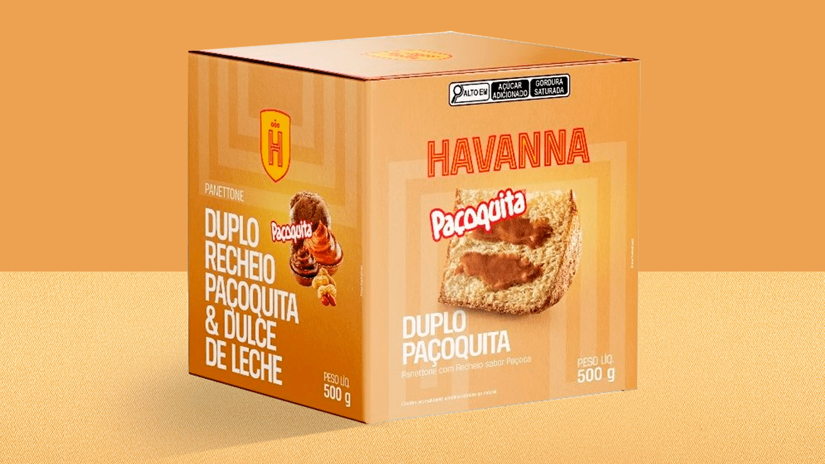 Havanna lança panetone recheado de paçoquita e doce de leite para o fim de ano com venda exclusiva nas lojas do Assaí