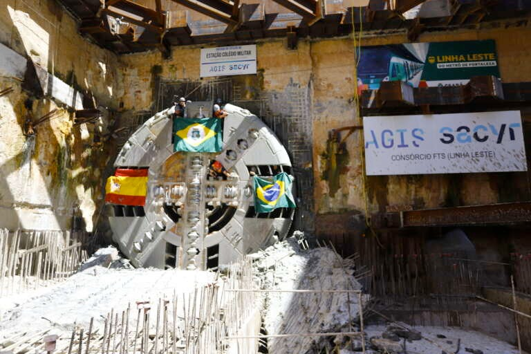 Linha Leste do Metrô de Fortaleza tem primeiro túnel concluído após escavação de 1.734 metros