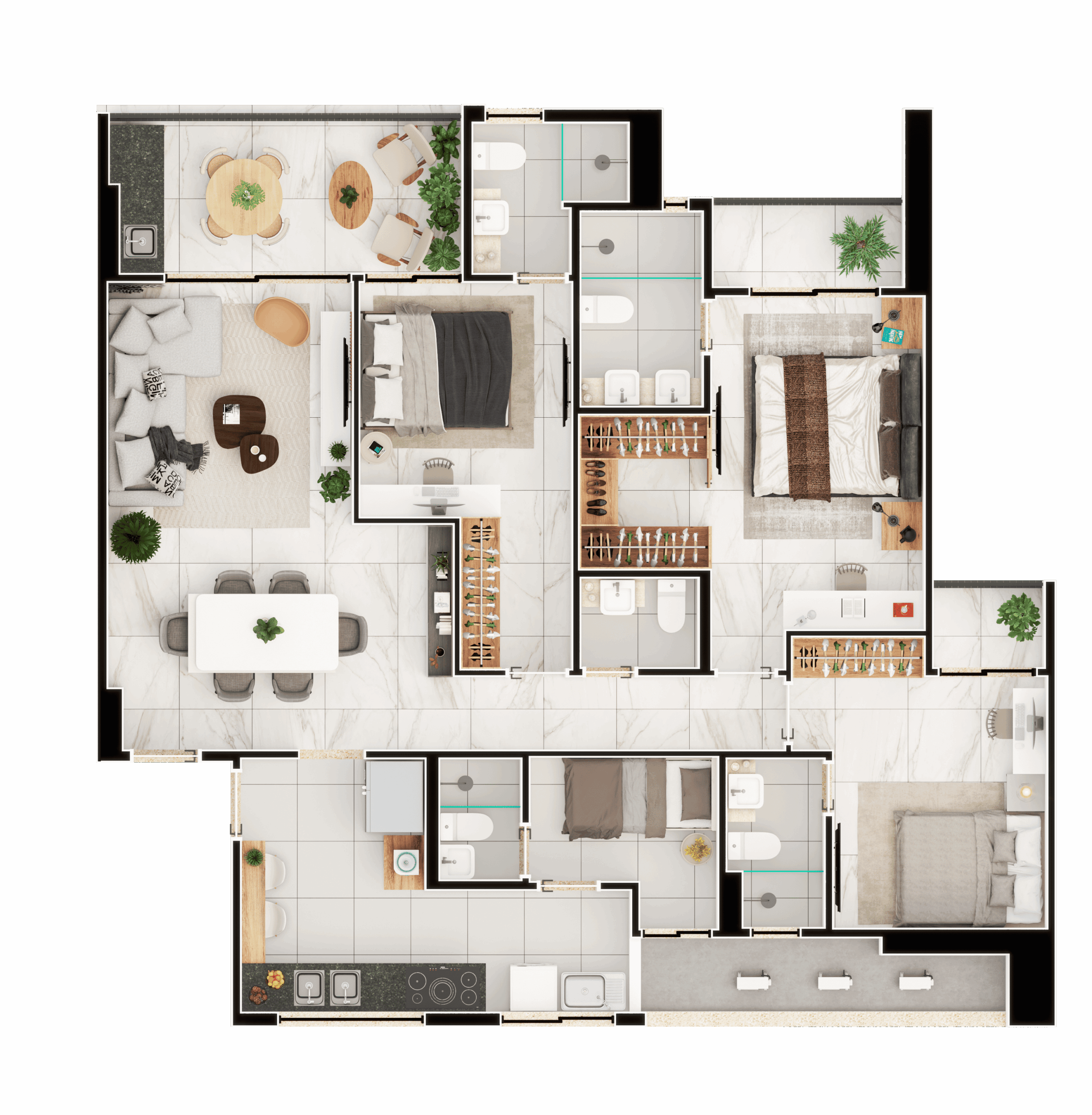 A evolução do morar: como a versatilidade de plantas residenciais responde à nova dinâmica familiar