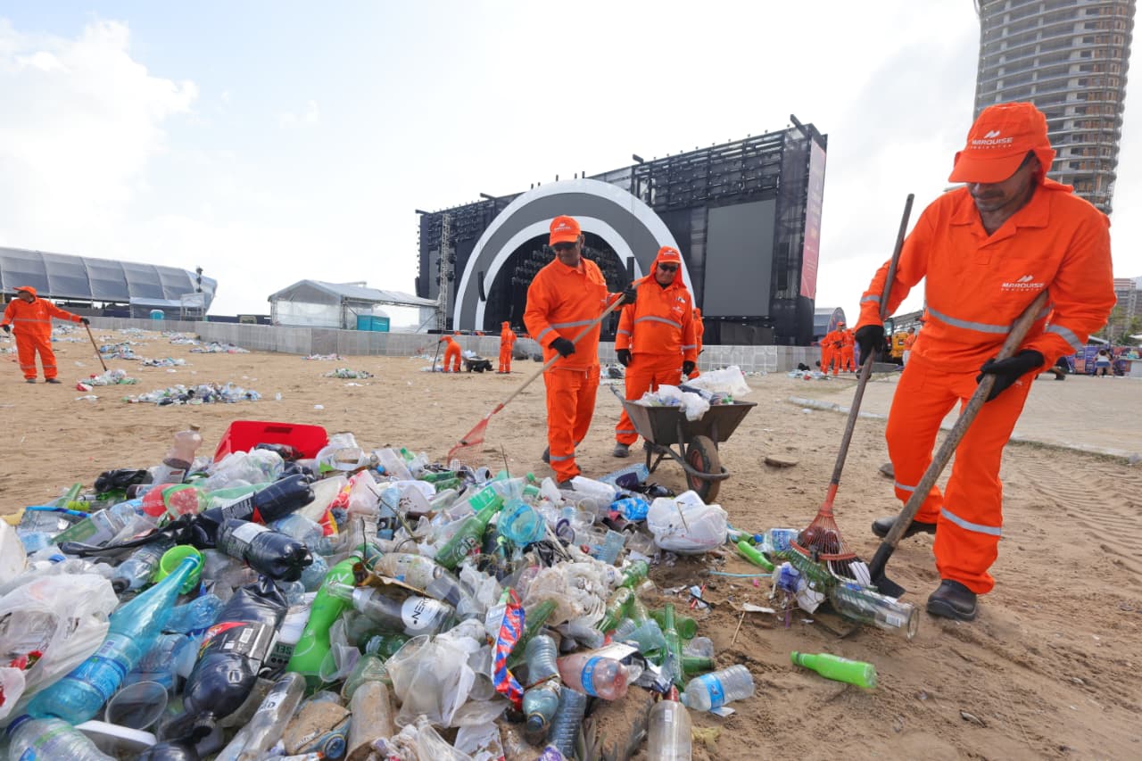 Réveillon de Fortaleza coleta 120 toneladas de resíduos, sendo 7,7 toneladas de recicláveis