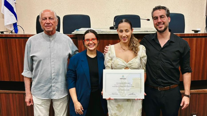 Sasha Reeves é homenageada pela Câmara Municipal de Fortaleza em alusão ao Dia do Empreendedorismo Feminino